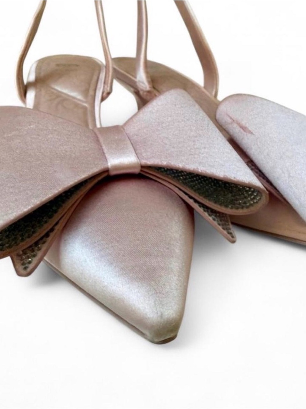 Aldo Wicked Satin Heels with Bow and Rhinestones in PerfectPink Special Edition